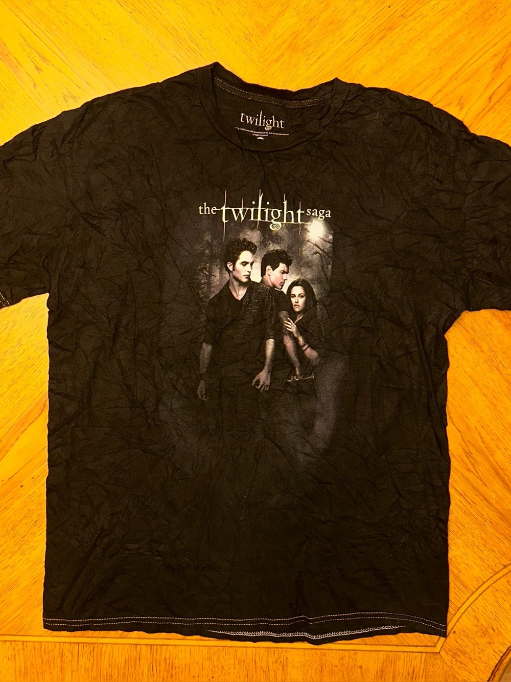 Twilight Movie Saga Shirt Adult LRG Black Edward Bella Jacob Film Promo Tee